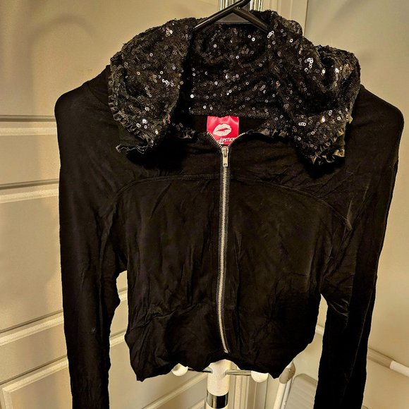 Sequin hoodie crop top - Picture 1 of 6